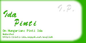 ida pinti business card